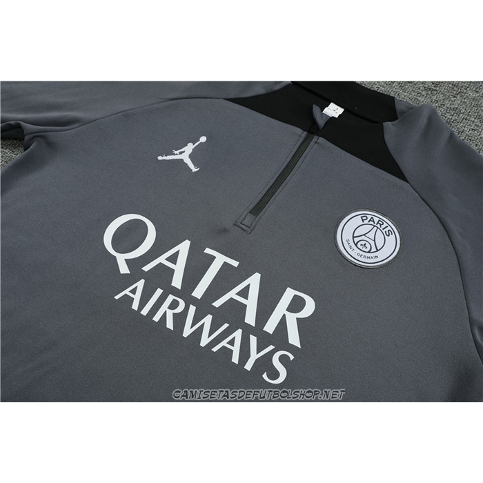 Chandal de Sudadera del Paris Saint-Germain Jordan 23-24 Nino Gris